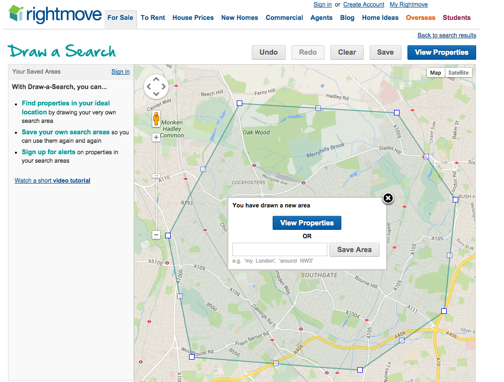 Canvassing from rightmove - Step 1