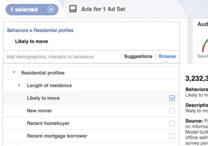 Facebook ads for Estate Agents - Targeting