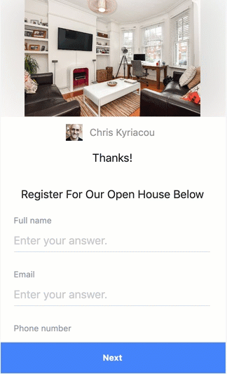 Facebook for Estate Agents - Lead Form
